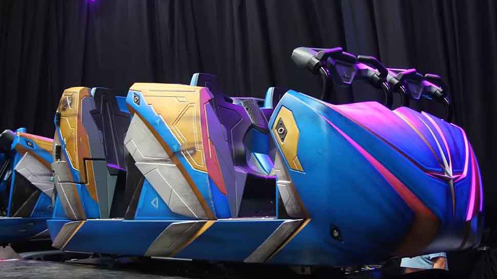 Ride vehicle for Guardians of the Galaxy: Cosmic Rewind, which coming to Epcot. (Photo courtesy of Disney)