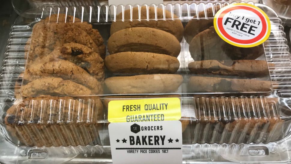 The cookie packages being recalled include peanut butter cookies, but peanut ingredients weren't declared on the label, Southeastern Grocers said. (Southeastern Grocers)