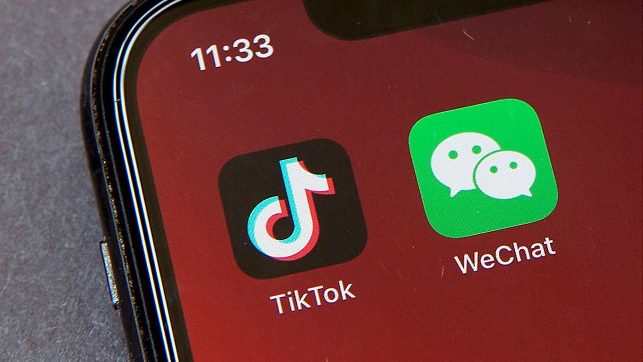 The TikTok and WeChat apps appear in this file image. (Spectrum News/FILE)