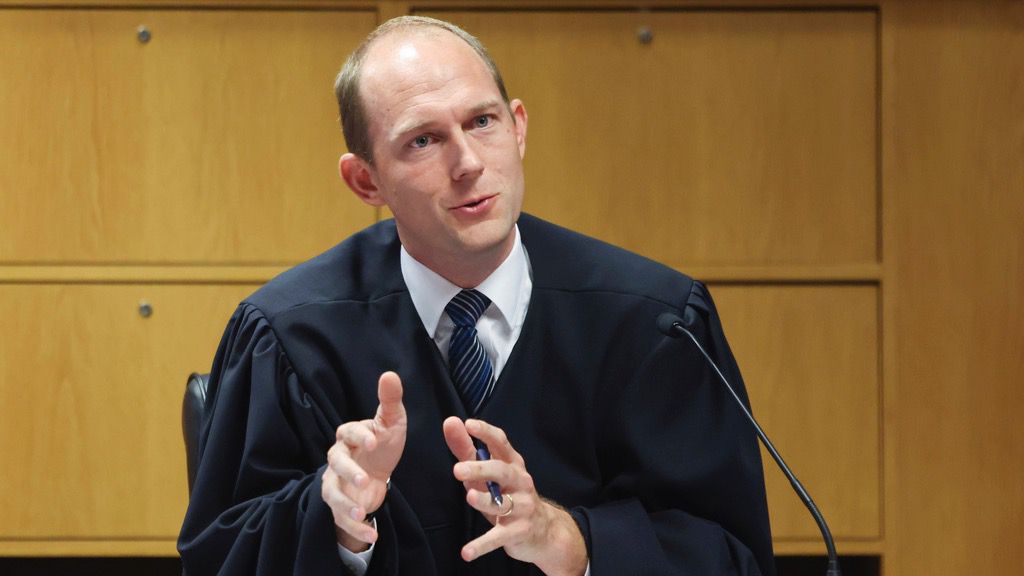 Fulton County Superior Court Judge Scott McAfee (Jason Getz/Atlanta Journal-Constitution via AP, Pool)