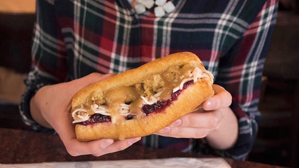 The Holiday Turkey Sandwich at Earl of Sandwich is part of the WonderFall Flavors event at Disney Springs. (Courtesy of Disney Parks)