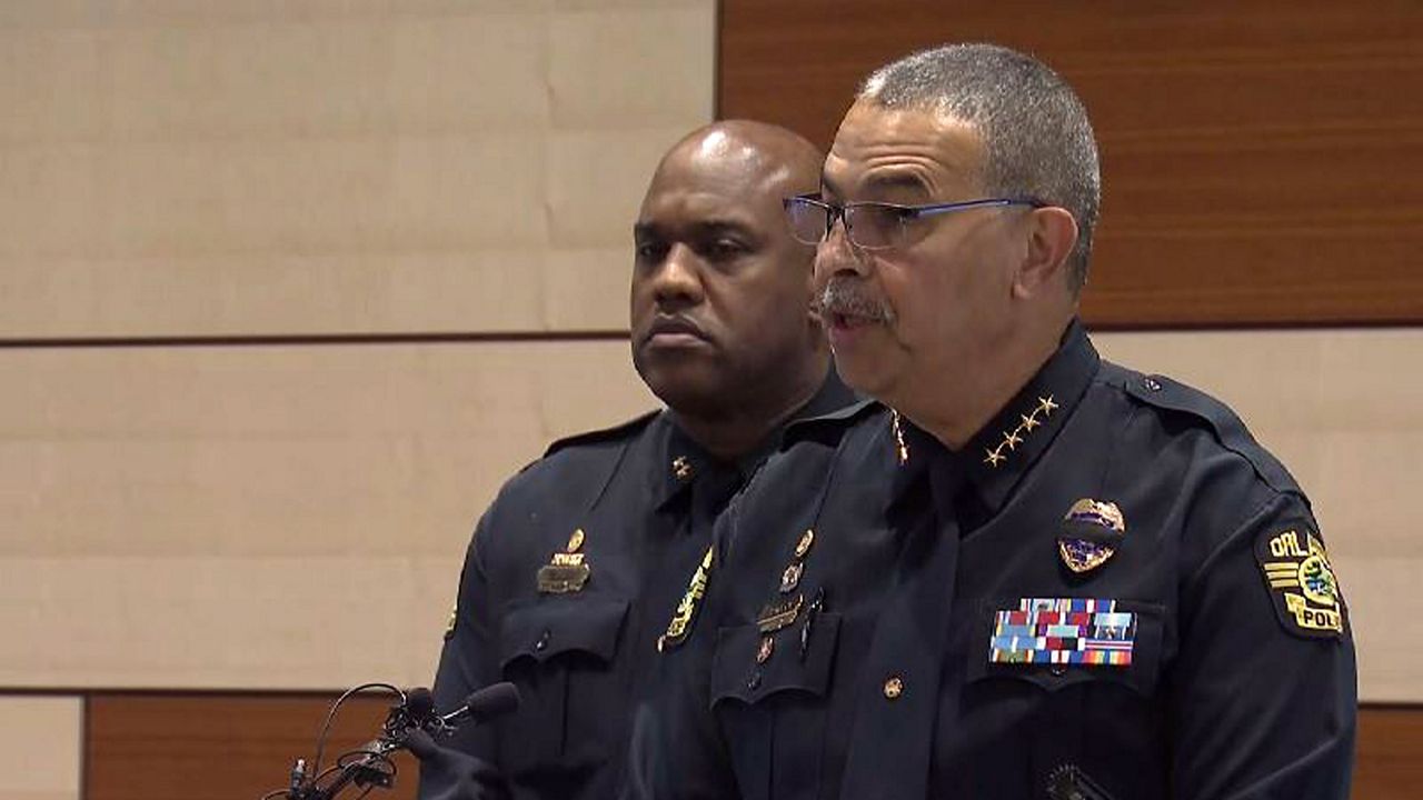 Orlando Police Chief Orlando Rolón announces Monday that the officer who arrested two 6-year-old charter school students last week has been fired from the agency. (Spectrum News 13)
