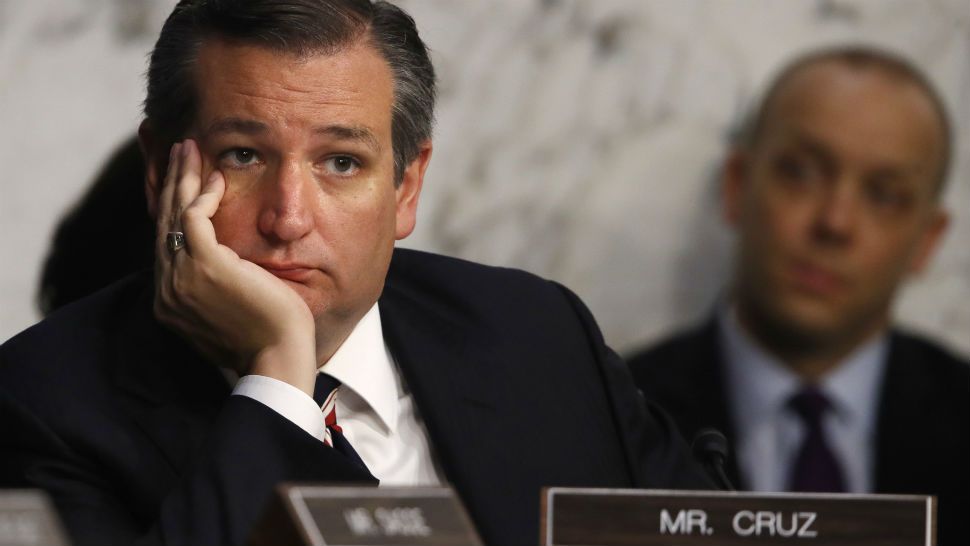 Sen. Ted Cruz, R-Texas, listens as President Donald Trump's Supreme Court nominee, Brett Kavanaugh, testifies before the Senate Judiciary Committee on Capitol Hill in Washington, Wednesday, Sept. 5, 2018, on the second day of his confirmation hearing to replace retired Justice Anthony Kennedy. (AP Photo/Jacquelyn Martin)
