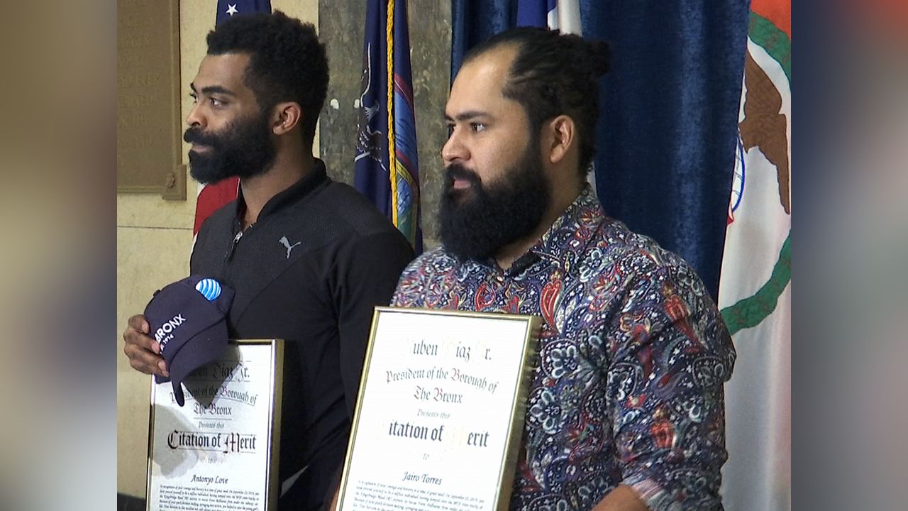 Two Men Honored For Saving Child On Bronx Subway Tracks