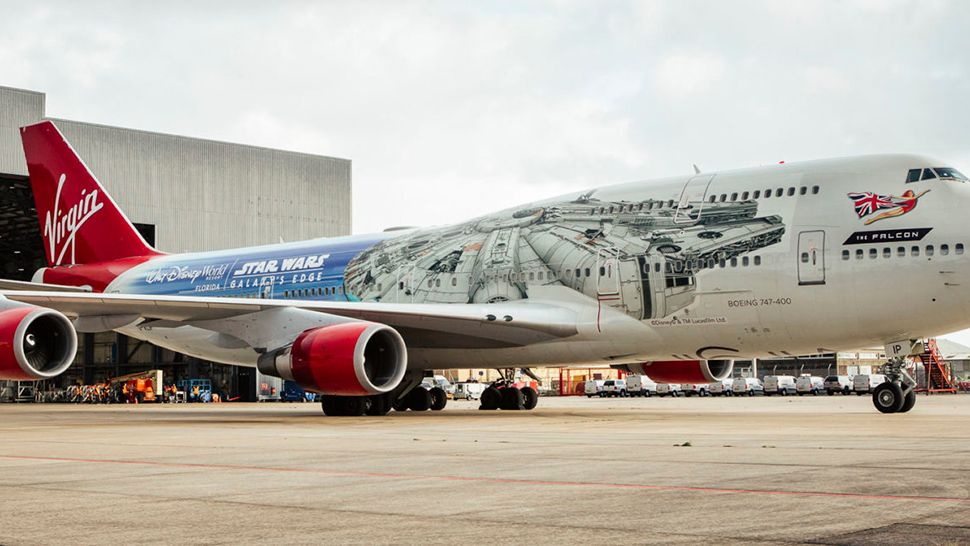 Virgin Atlantic Adds Millennium Falcon Decal to 747