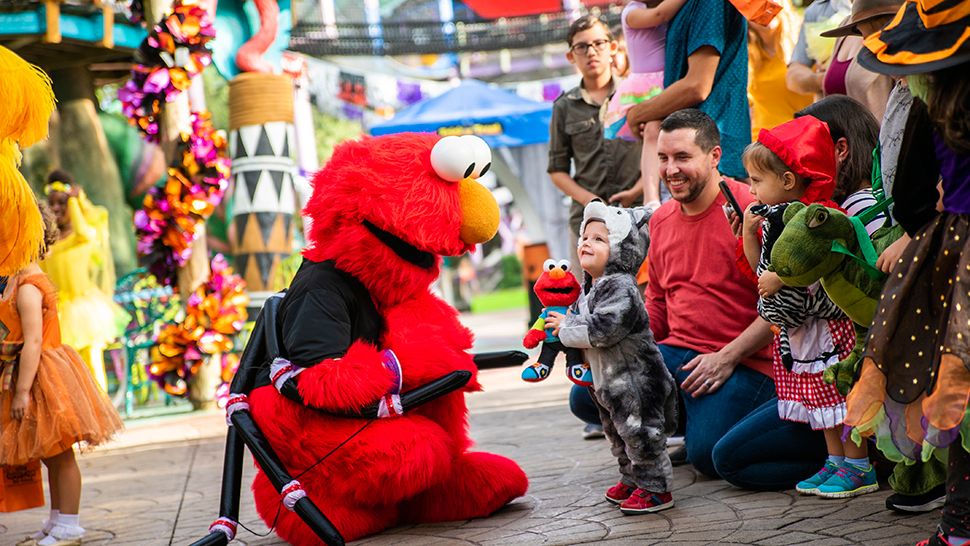 Sesame Street Safari of Fun Kids' Weekends returns to Busch Gardens this fall with trick-or-treating, a dance party, and fall activities. (Courtesy of Busch Gardens)