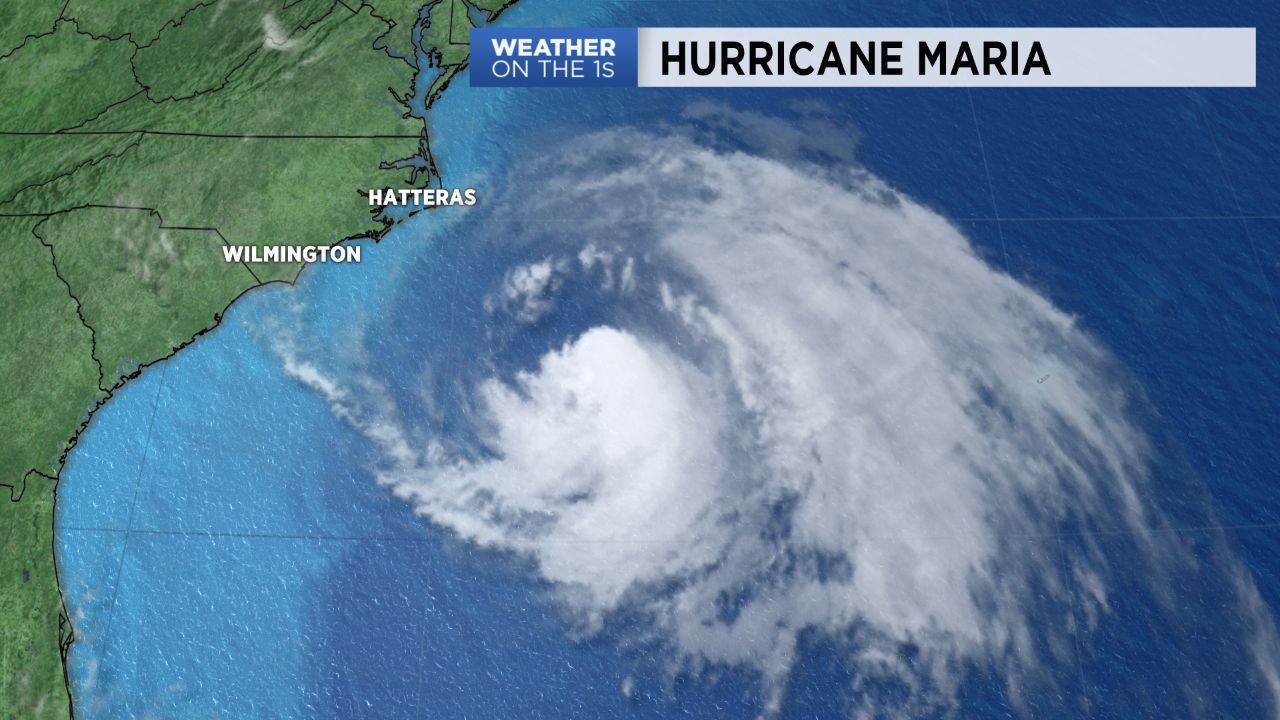 Hurricane Maria off the Carolina coast.