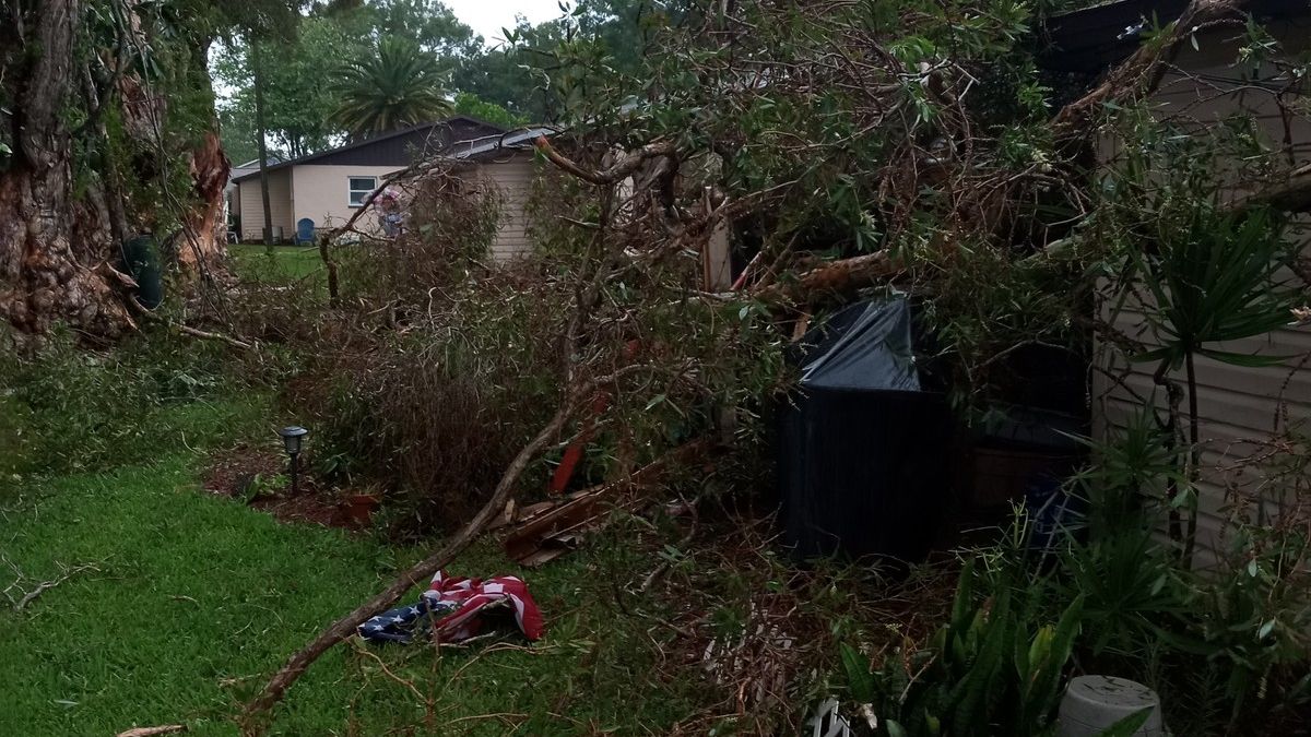 Spectrum News reporter Cait McVey tracks Ian in Dunedin