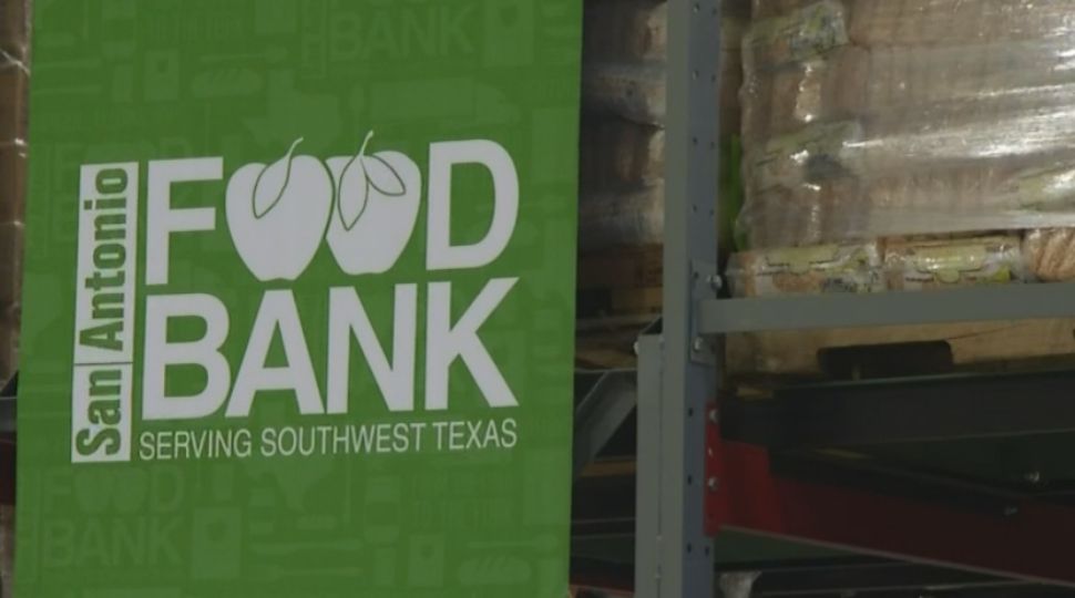 An image of a San Antonio Food Bank banner (Spectrum News/File)