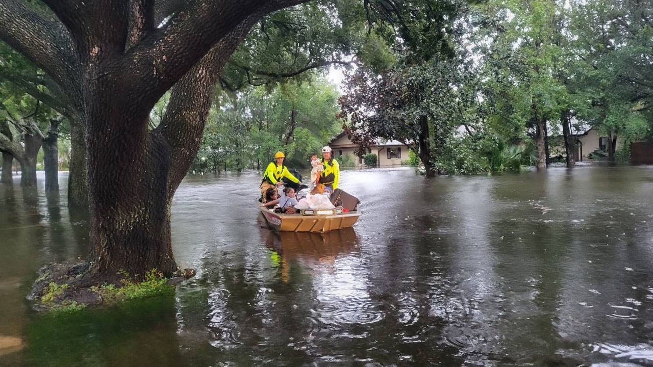 Orange County Fire Rescue was out all day Thursday, Sept. 29, rescuing people from flood waters after Ian brought historic flooding to Central Florida. (OCFR)