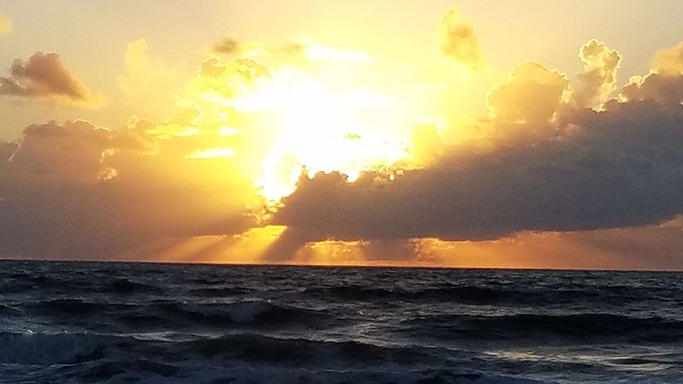 Submitted via the Spectrum News 13 app: Sunrise over Cape Canaveral, Sunday, Sept. 30, 2018. (Steve Jones, viewer)