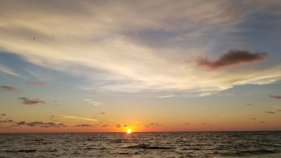 Sunset over Manatee Beach