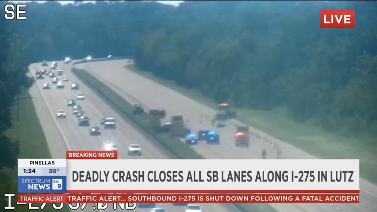 I-275 southbound lanes reopened in Lutz after fatal crash