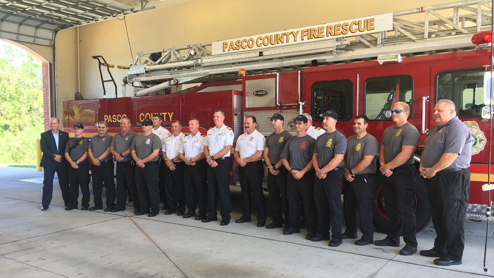 Pasco Fire Rescue's first designated ladder company, Truck 1, was put into service Wednesday, Sept. 19, 2018. (Sarah Blazonis, staff)