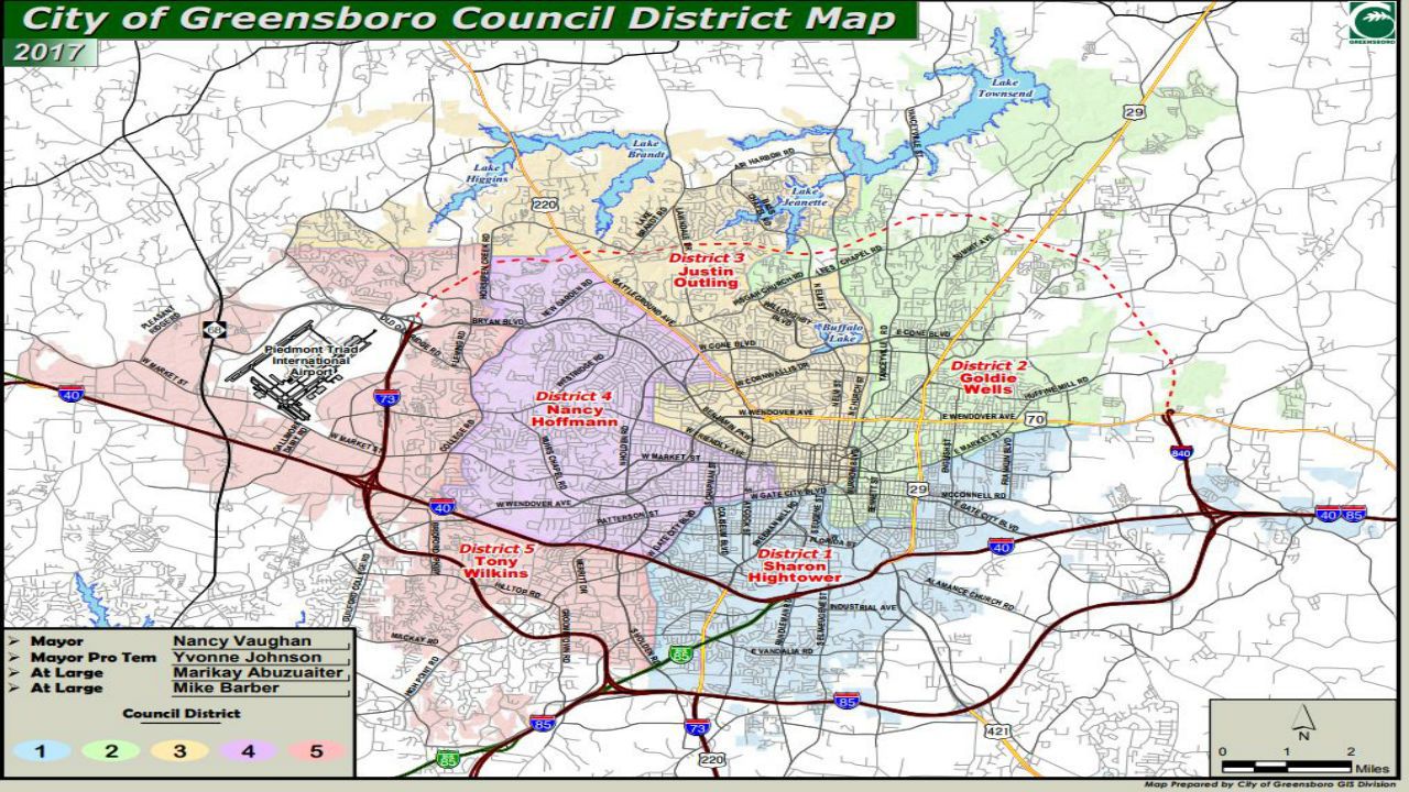 City of Greensboro District Map
