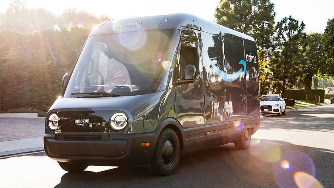 Amazon Rivian Van Deliveries LA