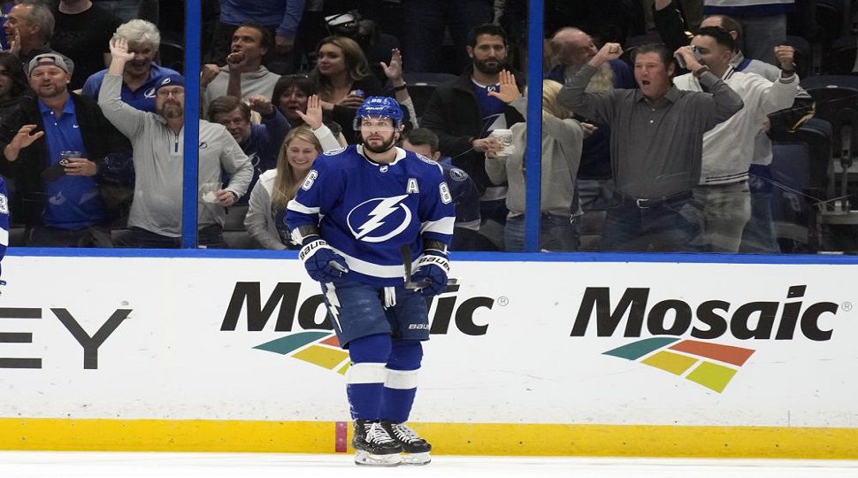 The Tampa Bay Lightning Nikita Kucherov and Victor Hedman and Ross