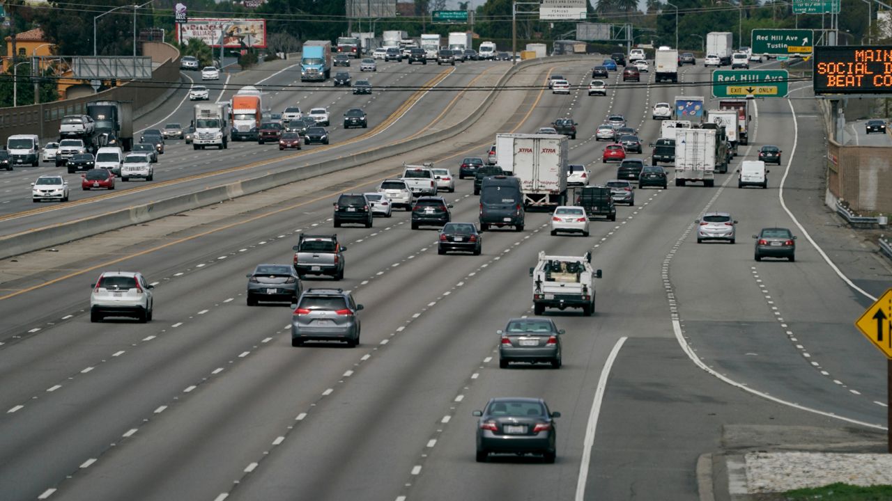 Interstate 5 freeway in Tustin, Calif. (AP Photo/Chris Carlson)