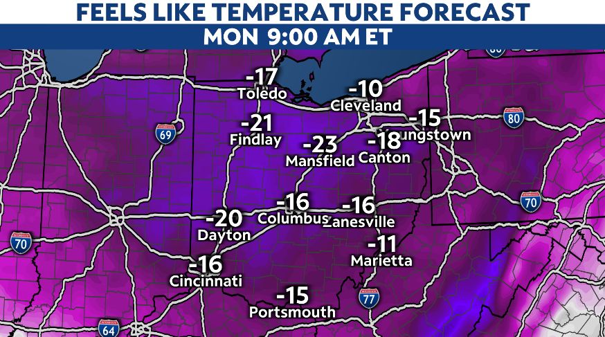 Cold Weather Advisory in effect for Ohio