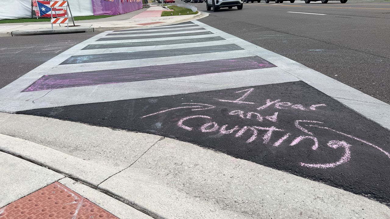 One year after Pulse crosswalk repaint, Orlando protesters continue chalking
