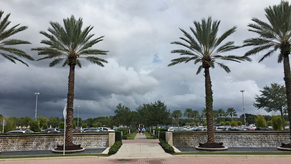 Sent to us with the Spectrum News 13 app: Cloudy skies were seen coming in over the Mall at Millenia in Orlando on Monday, October 7, 2019. (Photo courtesy of Daniel Wallace, viewer)