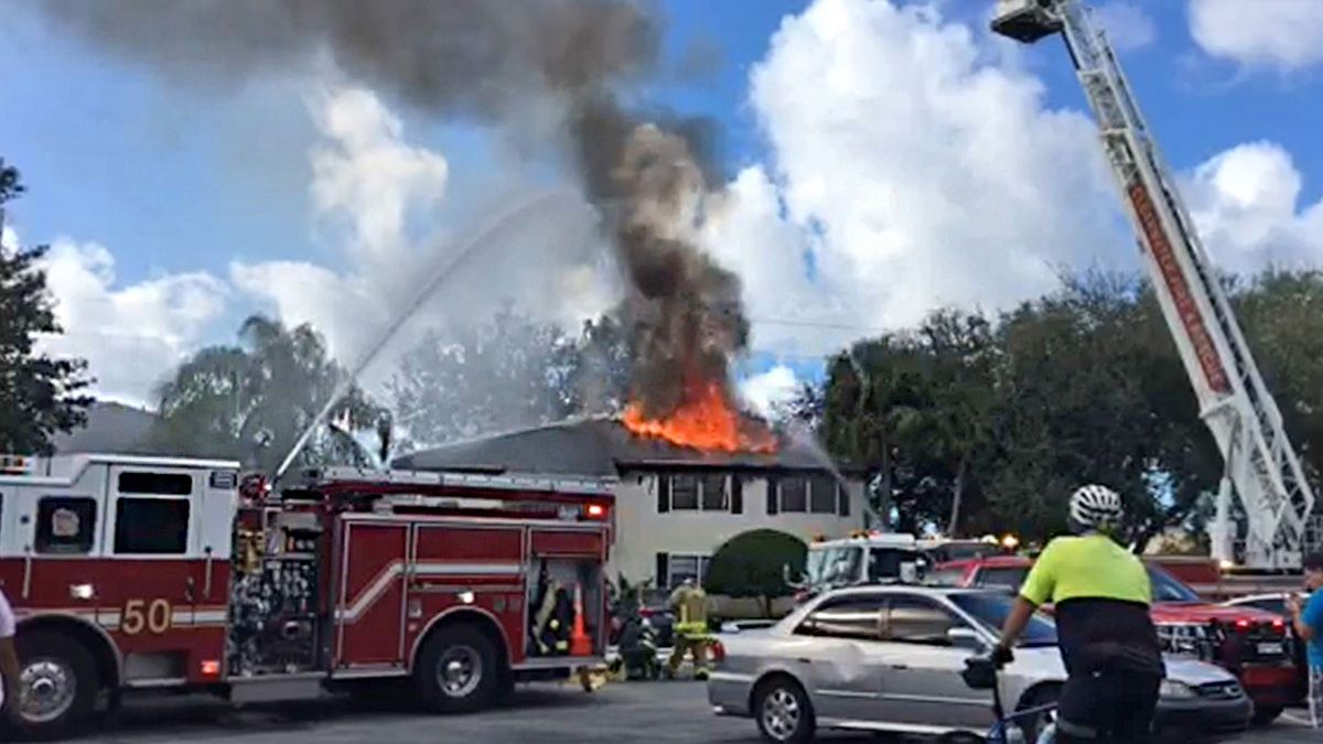 The Oldsmar Fire Department was able to put out an apartment fire in Oldsmar on Sunday, October 20, 2019. (Oldsmar Fire Department)