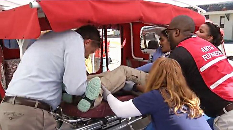 Actors and dummies were used with a variety of ailments. Those with more serious injures can be transported to the hospital for more intensive care. (Will Claggett/Spectrum News 13)