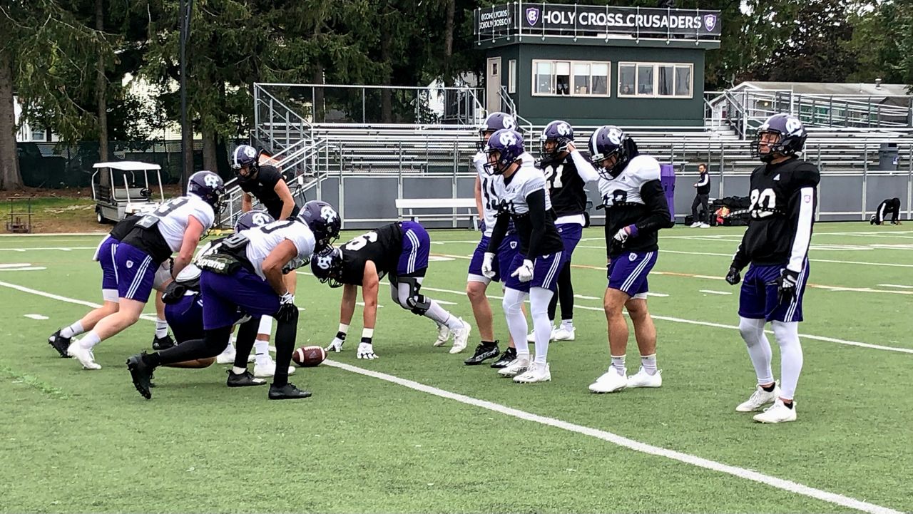Holy Cross football team excited for Polar Park game