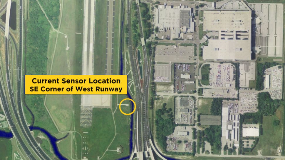 Tampa’s official sensor is located at Tampa International Airport. It is located at the south end of the runway on the west side of the airport. The sensor’s location is surrounded by highways that have been expanded over the last half dozen years.