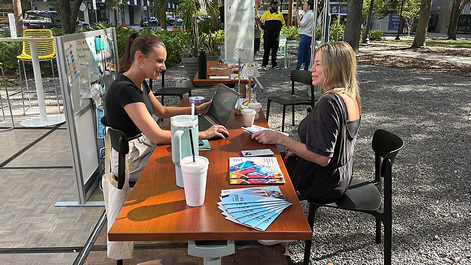 Tampa nonprofit sets up office in downtown park, seeks feedback from residents