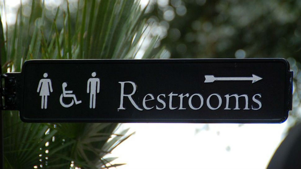 FILE photo of restroom sign.