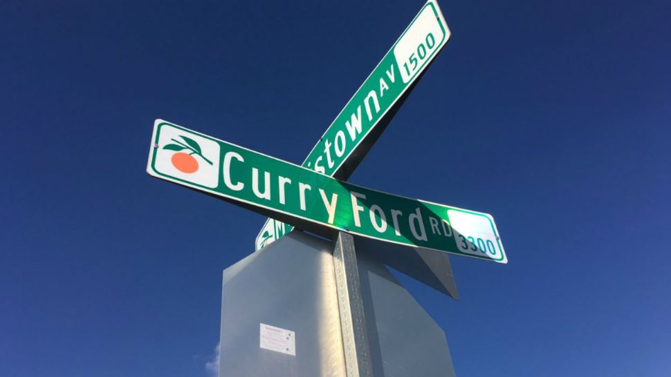 The Curry Ford West District will stretch down Curry Ford Road from Warwick to Foxboro -- a stretch just shy of two miles. (Erin Murray/Spectrum News 13)