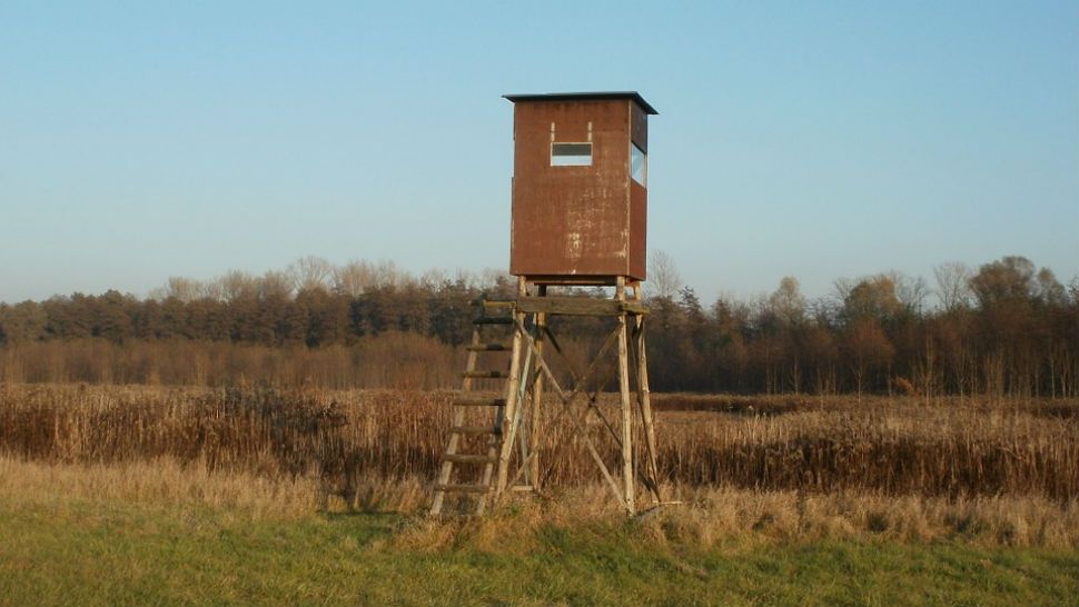 FILE photo of a hunting stand in the middle of a field. (Courtesy: Pixabay)