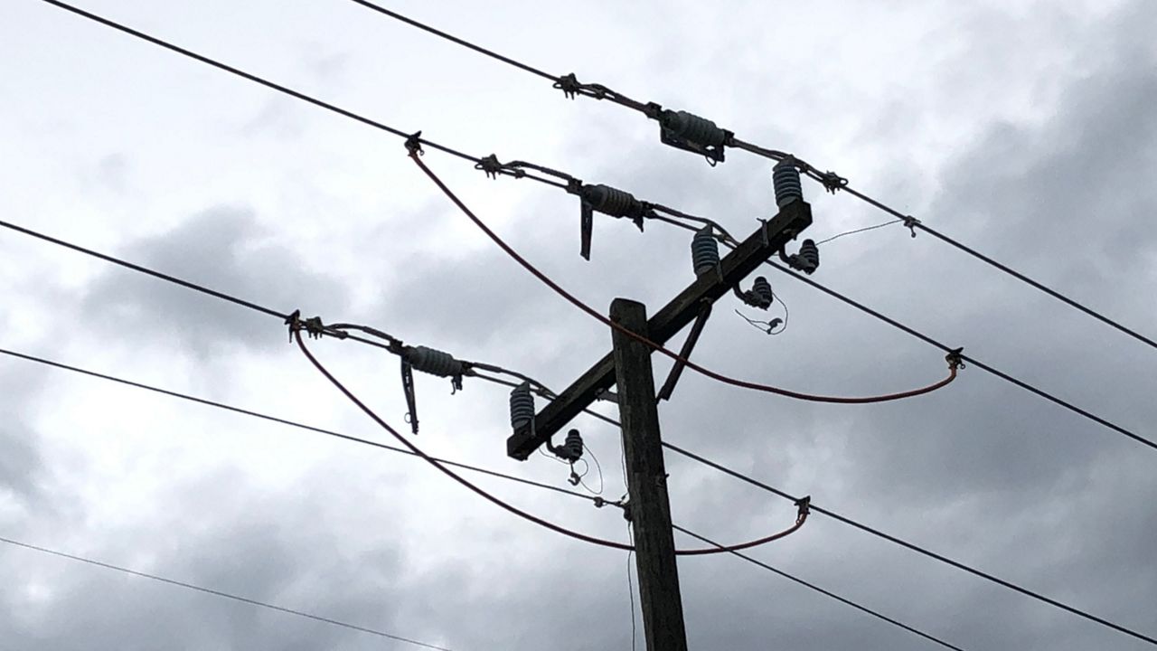 Florida Power and Light determined a weather-affected feeder line at the Columbia Lane substation was the culprit of the electricity woes. (Jon Shaban/Spectrum News 13)