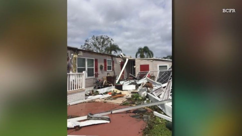 Grant Lewington's Brevard County home was seriously damaged in Hurricane Irma last year. (Greg Pallone, News 13)