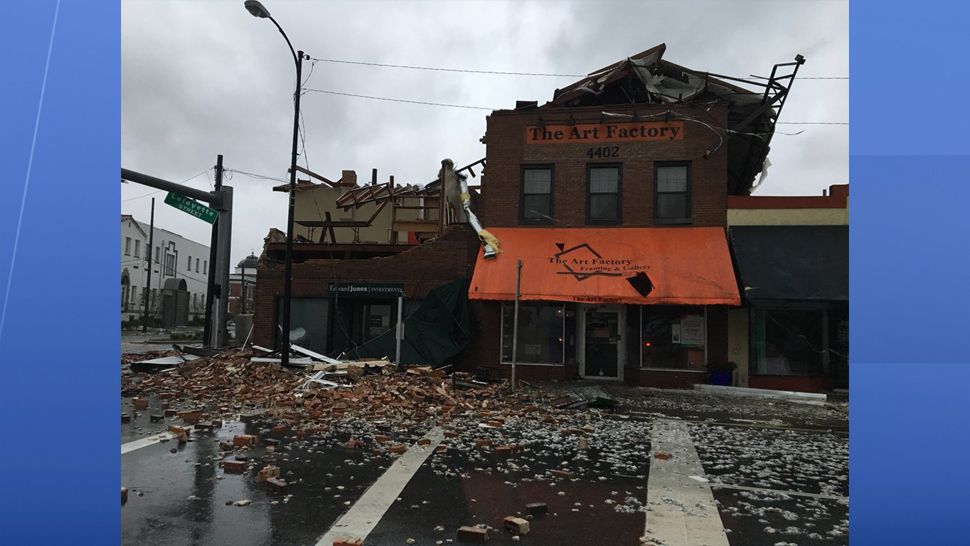 Hurricane damage in Marianna