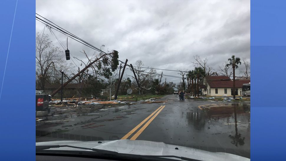 Hurricane damage in Panama City