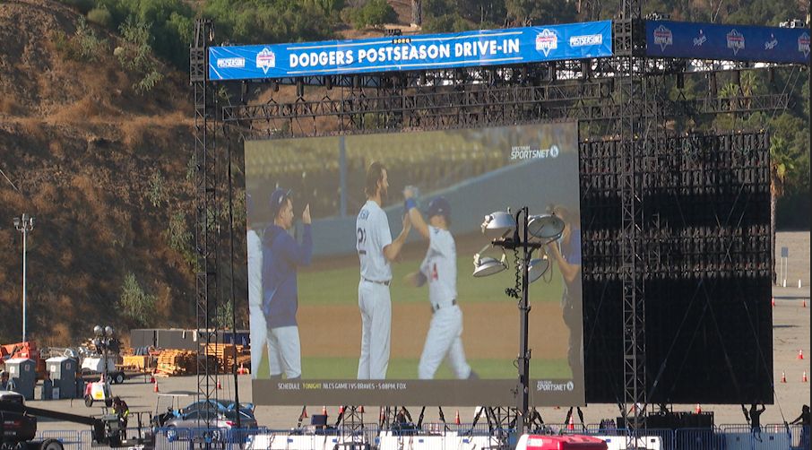 Dodger Stadium drive-in: Socially distanced fans can watch NLCS on