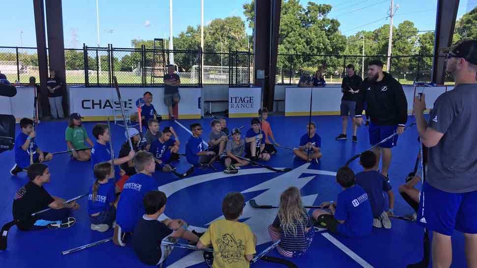 Tampa Bay Lightning Open Street Hockey Rink in Oldsmar