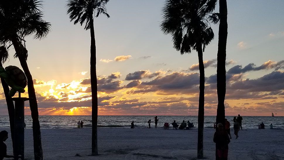 Submitted via Spectrum Bay News 9 app: Sunset over Clearwater Beach, Florida, on Friday, Oct. 12, 2018. (Courtesy of Diane)