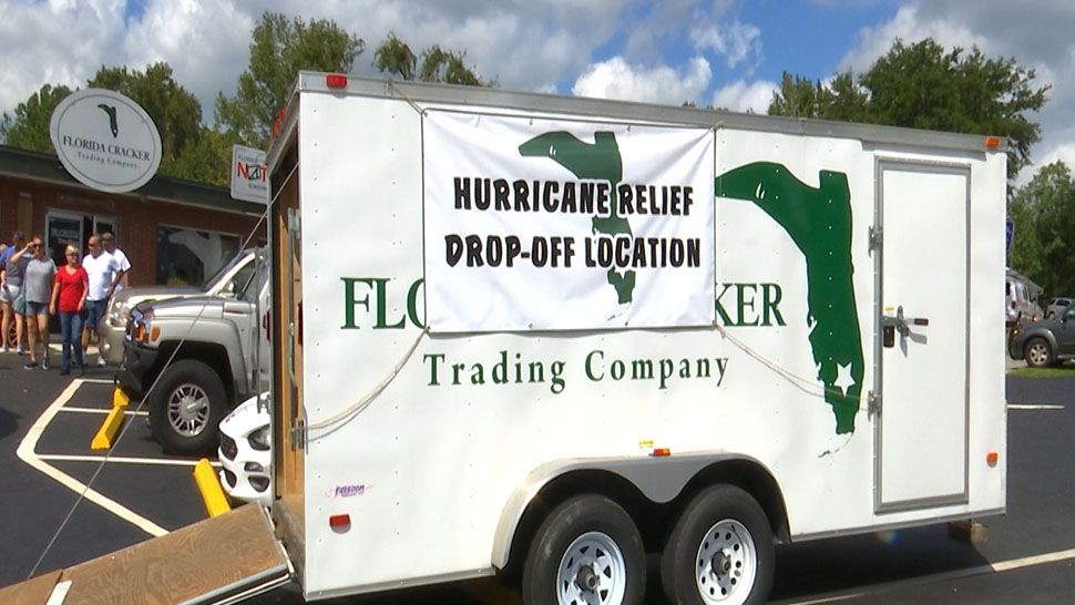 The Florida Cracker Kitchen in Brooksville, Florida is collecting items to help those affected by Hurricane Michael. (Kim Leoffler/Spectrum Bay News 9)