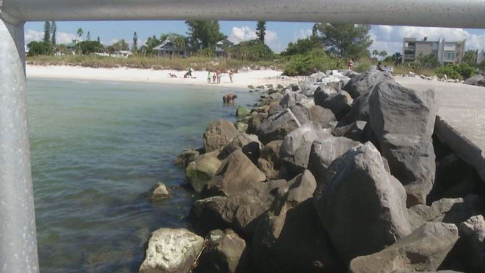 A woman died after trying to save her children from a strong current at Pass-a-Grille Beach. (Spectrum Bay News 9)
