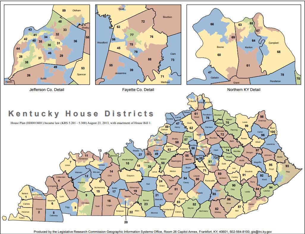 Kentucky House District Map