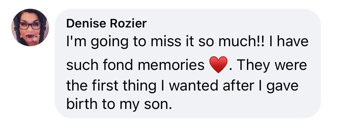 Image of Denise Rozier leaving a comment in reaction to Luby's closing. (Spectrum News)