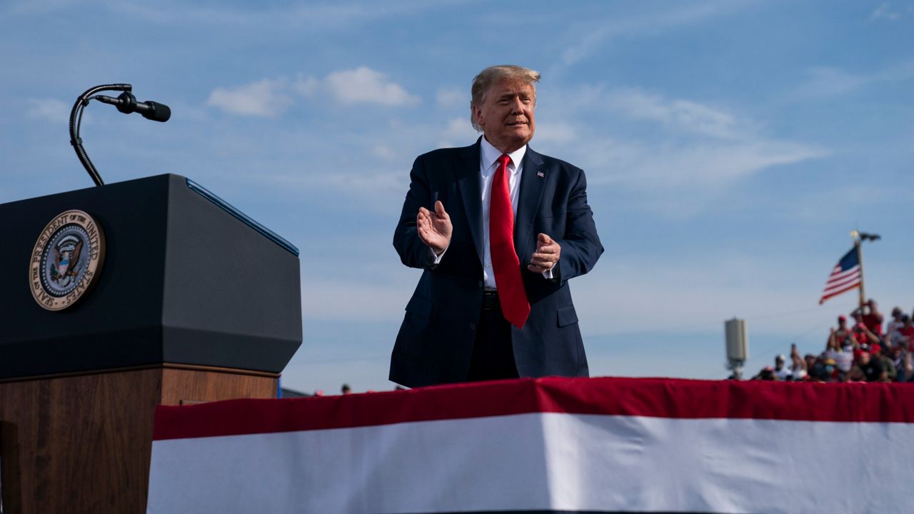 President Trump at the rally in Ocala on Friday. (AP)