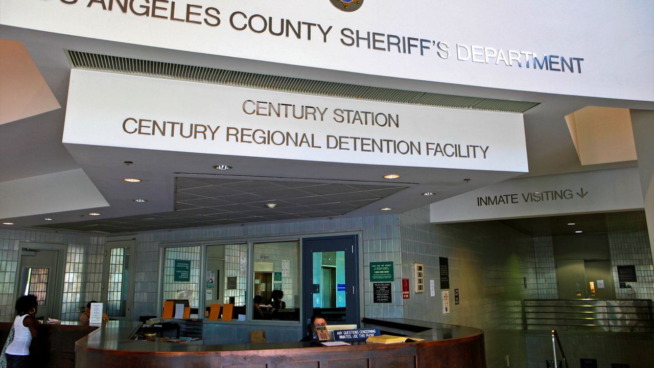 The lobby of the Los Angeles County Sheriff's Department Century Regional Detention Facility in Lynwood, Calif., July 19, 2010. (AP Photo/Damian Dovarganes)