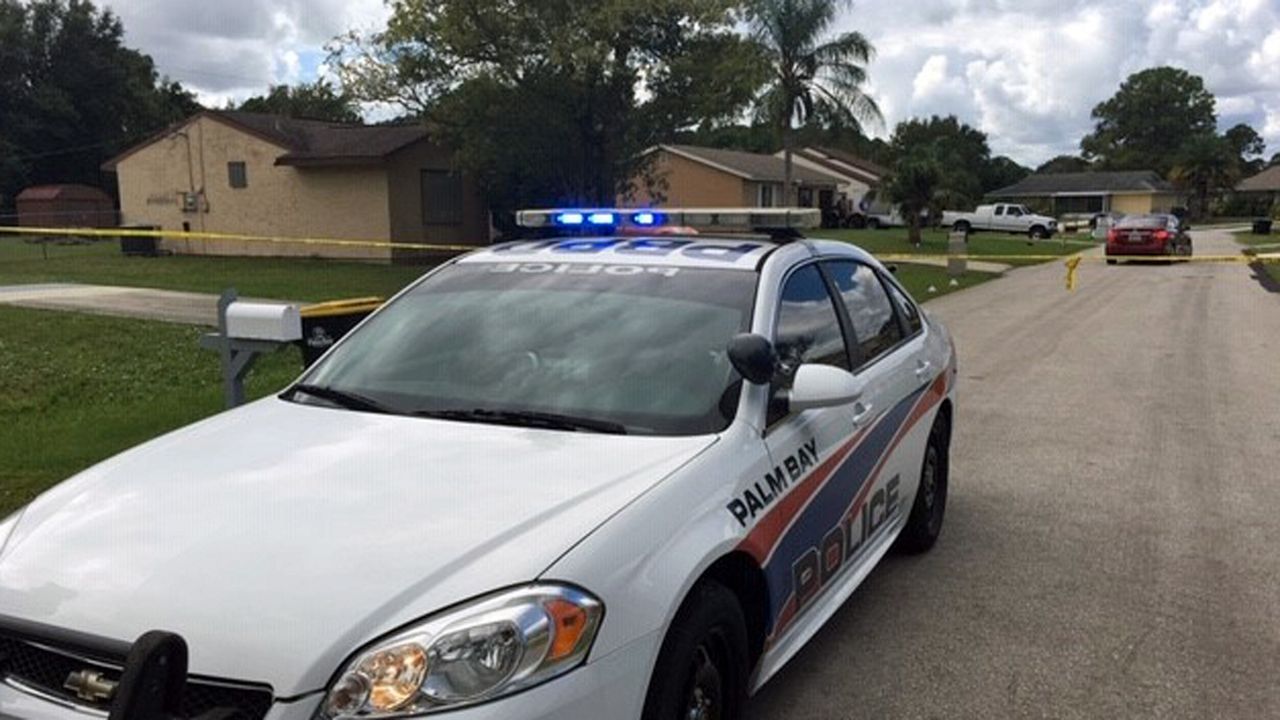 Palm Bay Police Department on the scene of a double homicide investigation on Cotorro Road in Palm Bay. (Greg Angel/Spectrum News 13)