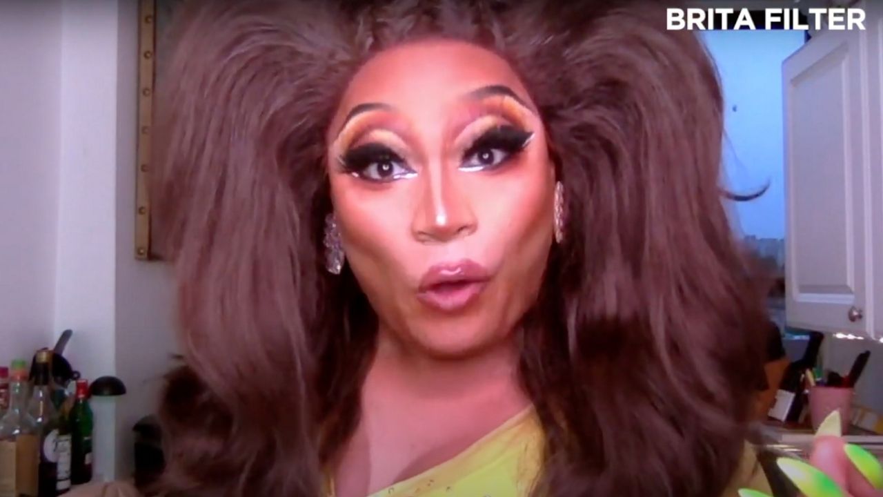 Brita Filter is the stage name of New York entertainer Jesse Havea, who appeared on "RuPaul's Drag Race." She's one of several drag queens appearing in social media videos on behalf of the Florida Democratic Party trying to get more people to the polls. (Florida Democratic Party YouTube)