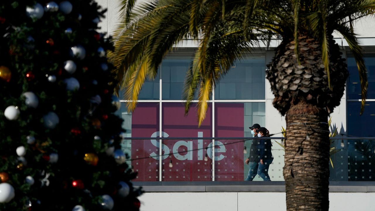 The Pike Outlets in Long Beach, Calif. on Dec. 26, 2020 (AP Photo/Ashley Landis)