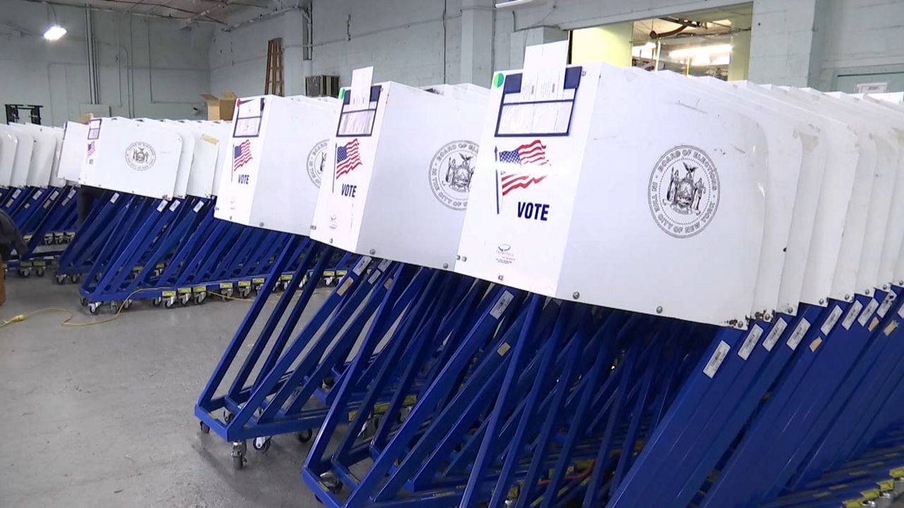 Polling boxes in a room